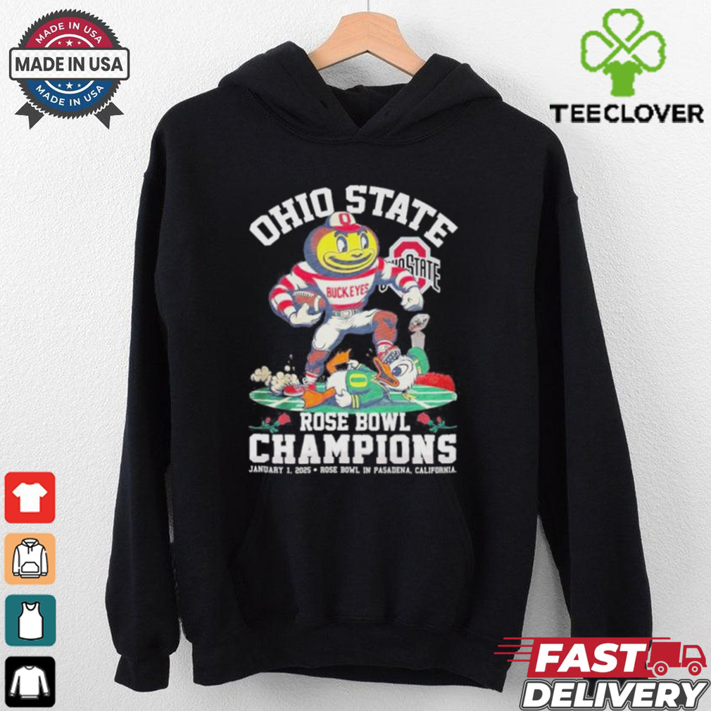 Ohio State Buckeyes Defeat Oregon Ducks Rose Bowl Champions 2025 Shirt Ohio State Buckeyes Defeat Oregon Ducks Rose Bowl Champions 2025 Shirt