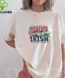 The **Ohio State Buckeyes Dueling Mascot T-Shirt** features an exciting design showcasing the iconic Buckeyes mascot in a fun and competitive duel. This shirt is perfect for fans who love Ohio State's rich tradition and want to show their school spirit with a dynamic and playful graphic. Ideal for game days or casual wear!