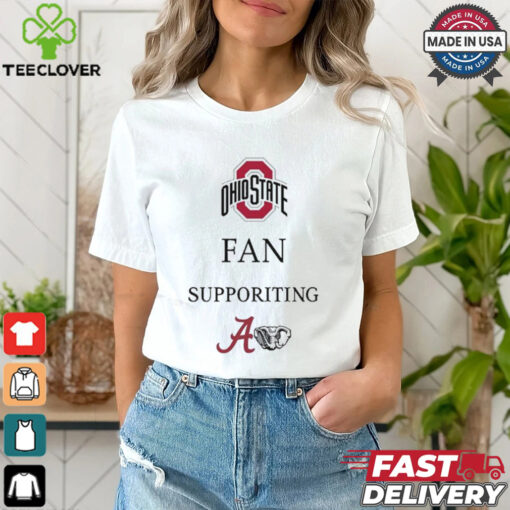 Ohio State Buckeyes Fan Supporting Alabama Crimson Tide Football T shirts