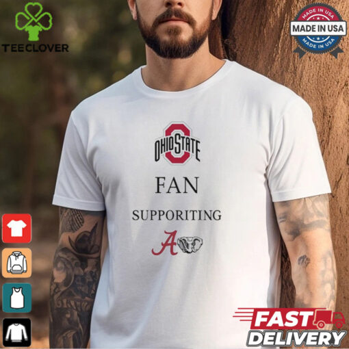 Ohio State Buckeyes Fan Supporting Alabama Crimson Tide Football T shirts