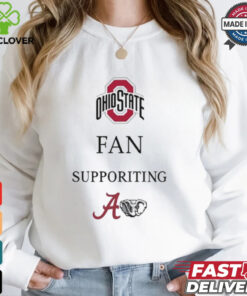 Ohio State Buckeyes Fan Supporting Alabama Crimson Tide Football T shirts