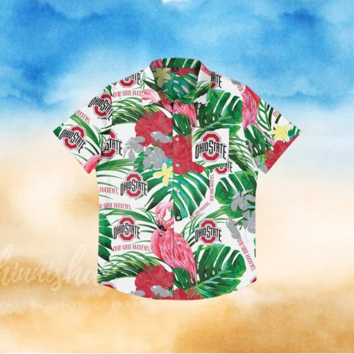 Ohio State Buckeyes Flamingo Hawaiian Shirt