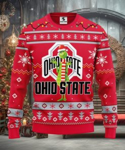 Ohio State Buckeyes Funny Grinch Christmas Ugly Sweater