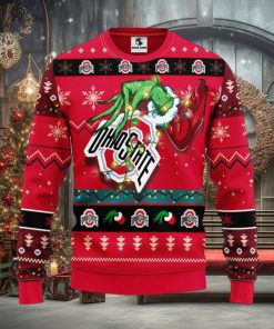 Ohio State Buckeyes Grinch Christmas Ugly Sweater
