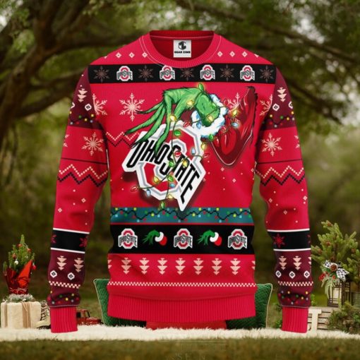 Ohio State Buckeyes Grinch Christmas Ugly Sweater