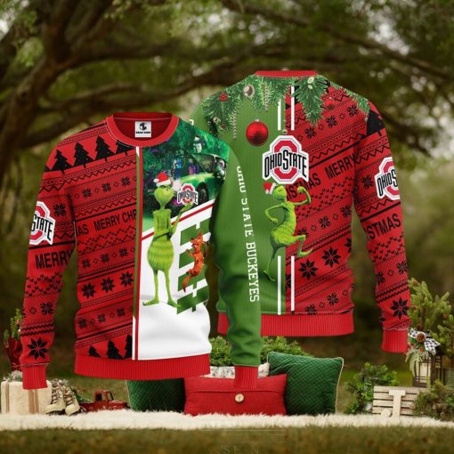 Ohio State Buckeyes Grinch & Scooby doo Christmas Ugly Sweater 1