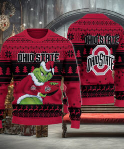 Ohio State Buckeyes Grinch Ugly Christmas Sweater