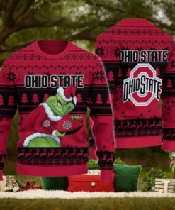 Ohio State Buckeyes Grinch Ugly Christmas Sweater