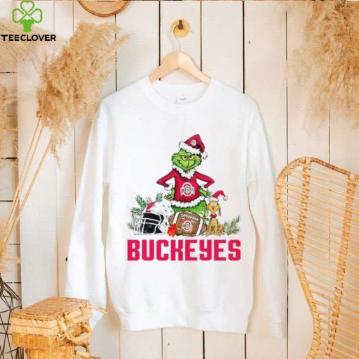 Ohio State Buckeyes Grinch and Max dog funny Christmas hoodie, sweater, longsleeve, shirt v-neck, t-shirt