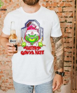 Ohio State Buckeyes Grinch middle finger haters gonna hate shirt 2 Ohio State Buckeyes Grinch middle finger haters gonna hate shirt