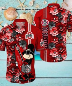 Ohio State Buckeyes Hawaiian Shirt Mickey Love Surfing Trending Summer Gift