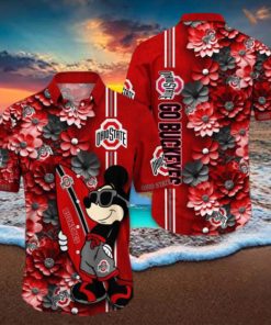 Ohio State Buckeyes Hawaiian Shirt Mickey Love Surfing Trending Summer Gift