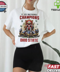 Ohio State Buckeyes King 2025 National Champions Notre Dame Fighting Irish Ưorship Mascot T Shirts