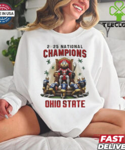 Ohio State Buckeyes King 2025 National Champions Notre Dame Fighting Irish Ưorship Mascot T Shirts