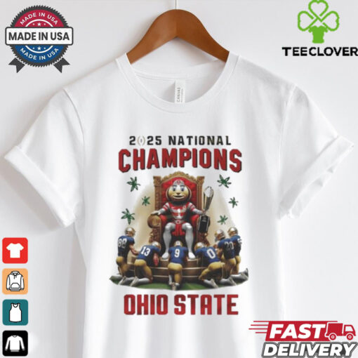 Ohio State Buckeyes King 2025 National Champions Notre Dame Fighting Irish Ưorship Mascot T Shirts
