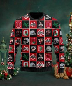 Ohio State Buckeyes Logo History Gift For Family Christmas 2023 Holiday Best Ugly Sweater
