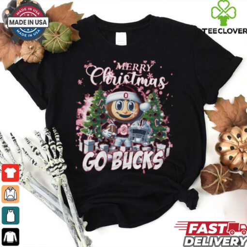 Ohio State Buckeyes Merry Christmas Go Bucks Pajamas Shirt