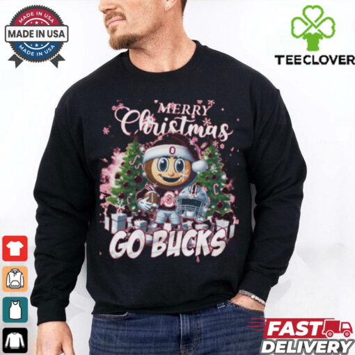 Ohio State Buckeyes Merry Christmas Go Bucks Pajamas Shirt