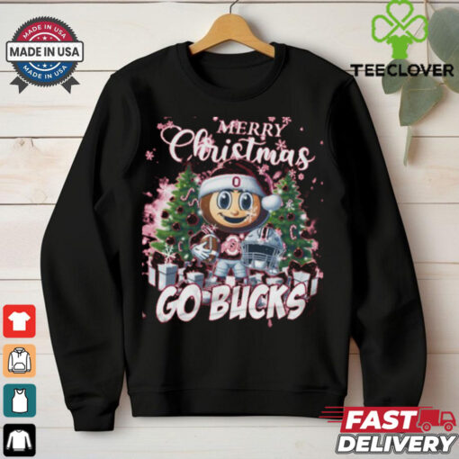 Ohio State Buckeyes Merry Christmas Go Bucks Pajamas Shirt