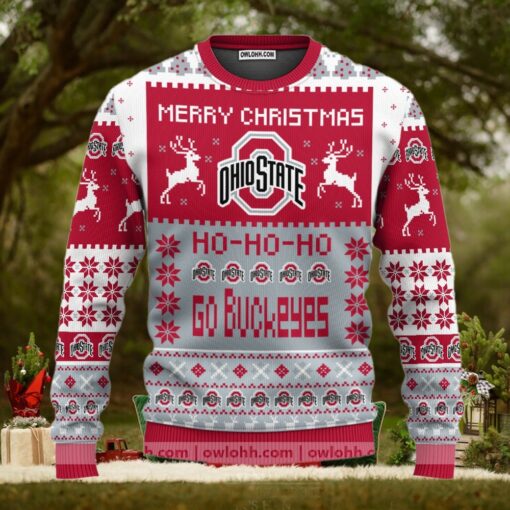 Ohio State Buckeyes Merry Christmas  Ugly Christmas Sweaters