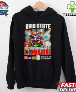Ohio State Buckeyes NCAA 2025 CFP National Champions January 20 2025 Atlanta Georgia mascot shirt