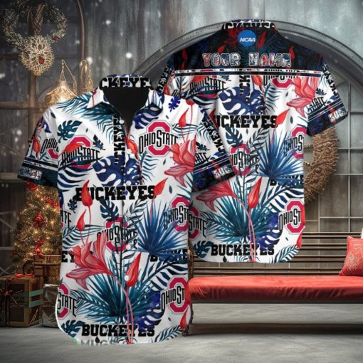 Ohio State Buckeyes NCAA Ocean Custom Name Men And Women Sports Teams Hawaiian Shirt Gift