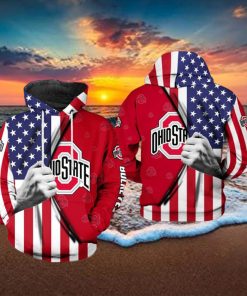 Ohio State Buckeyes NCAA US Flag 3D Printed Hoodie