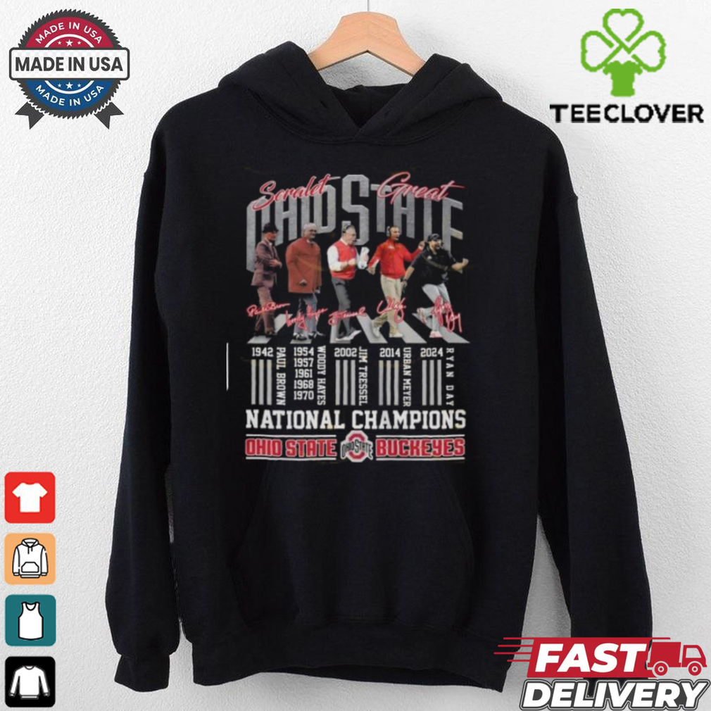 Ohio State Buckeyes National Champions Signature Unisex T Shirt Ohio State Buckeyes National Champions Signature Unisex T Shirt