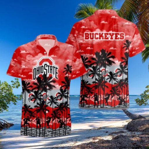 Ohio State Buckeyes Palms Tree Hawaiian Shirt