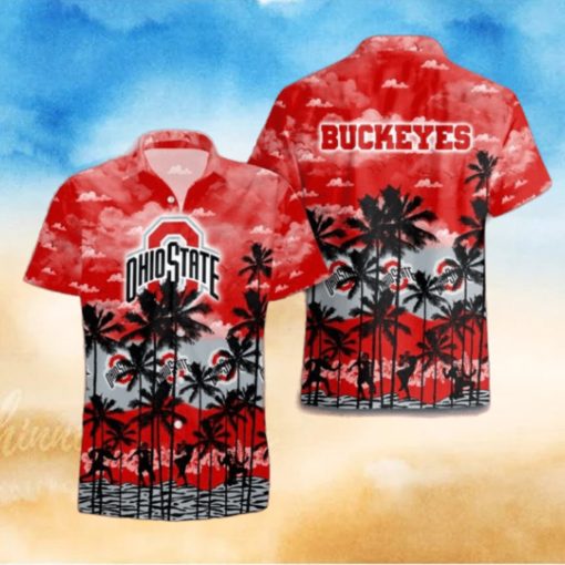 Ohio State Buckeyes Palms Tree Hawaiian Shirt