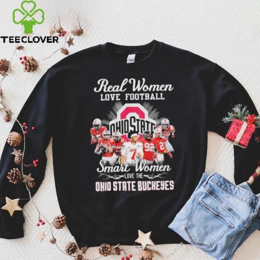 Ohio State Buckeyes Real Women Love Football Smart Women Love The Ohio State Football Signatures Shirt