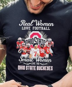 Ohio State Buckeyes Real Women Love Football Smart Women Love The Ohio State Football Signatures Shirt