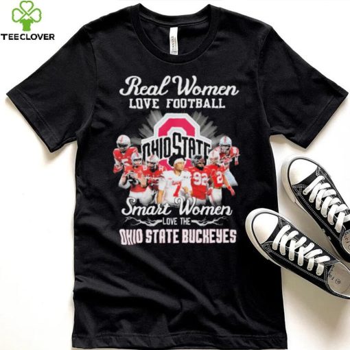 Ohio State Buckeyes Real Women Love Football Smart Women Love The Ohio State Football Signatures Shirt