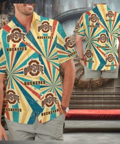 Ohio State Buckeyes Retro Vintage Style Tropical Hawaiian Shirt
