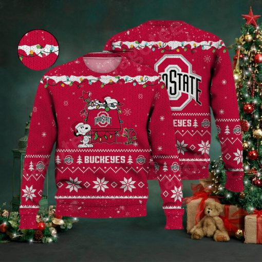 Ohio State Buckeyes Snoopy NCAA Ugly Christmas Sweater
