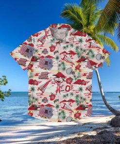 Ohio State Buckeyes Thematic Stadium Print Hawaiian Shirt