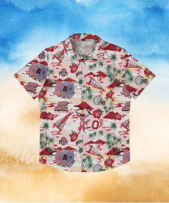 Ohio State Buckeyes Thematic Stadium Print Hawaiian Shirt