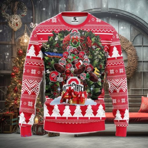 Ohio State Buckeyes Tree Ball Christmas Ugly Sweater