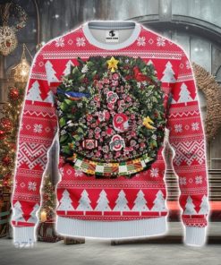 Ohio State Buckeyes Tree Ugly Christmas Fleece Sweater