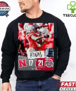Ohio State Buckeyes Wins 21 17 Nebraska Cornhuskers Football Oct 26, 2024 B1G Game Final Score Shirt