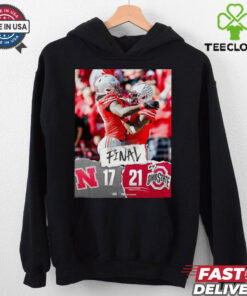 Ohio State Buckeyes Wins 21 17 Nebraska Cornhuskers Football Oct 26, 2024 B1G Game Final Score Shirt