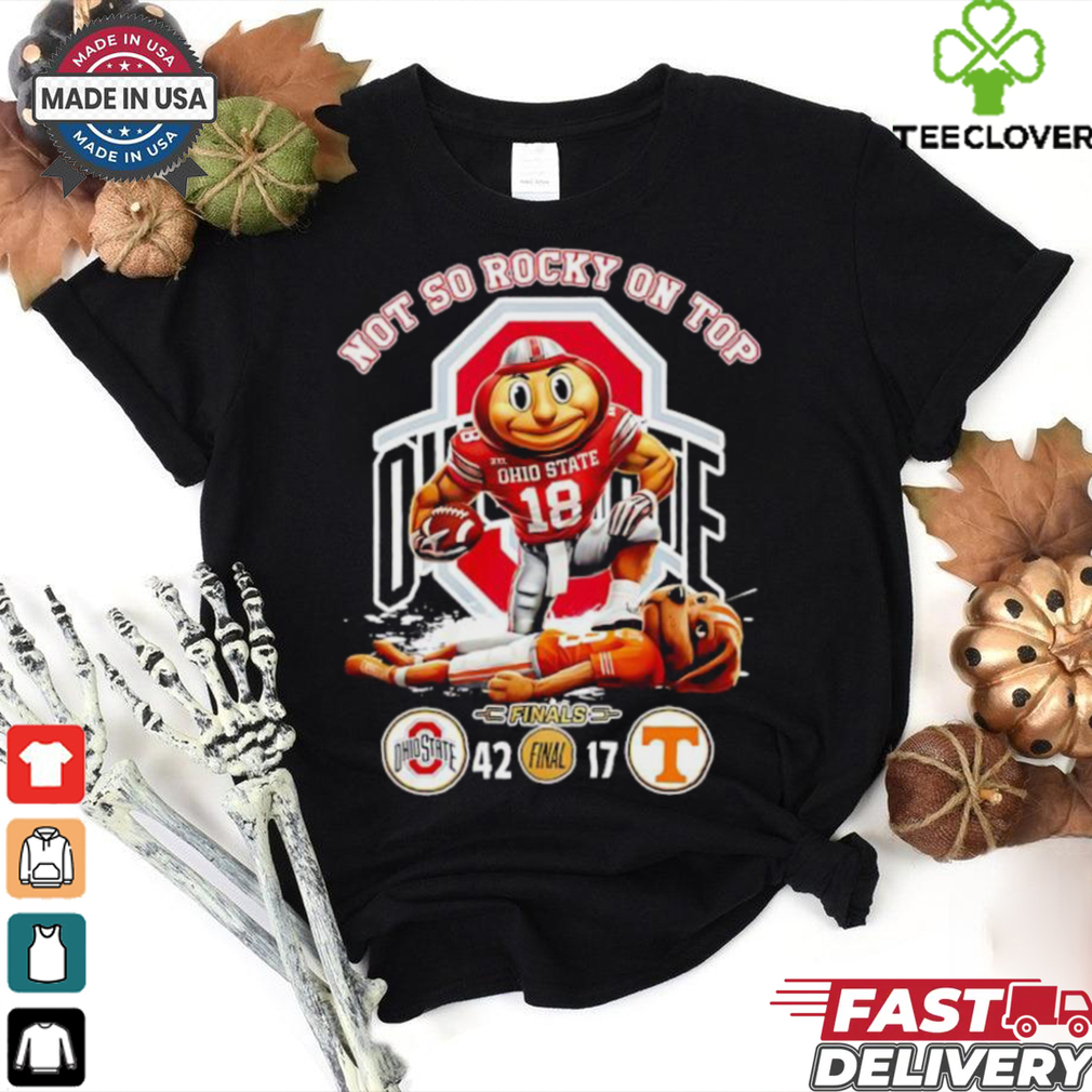 Ohio State Buckeyes not so rocky on top beat Tennesse Vols shirt Ohio State Buckeyes not so rocky on top beat Tennesse Vols shirt