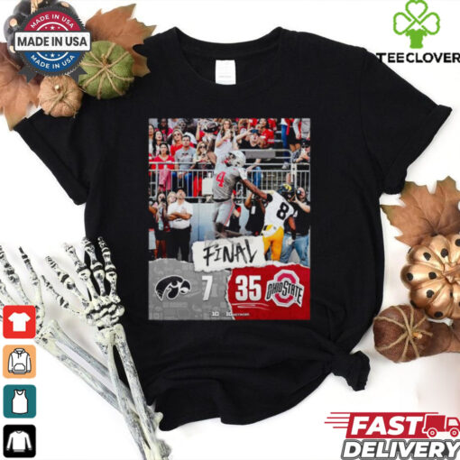 Ohio State Buckeyes wins 35 7 Iowa Hawkeyes football 2024 game final score hoodie, sweater, longsleeve, shirt v-neck, t-shirt