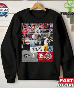 Ohio State Buckeyes wins 35 7 Iowa Hawkeyes football 2024 game final score hoodie, sweater, longsleeve, shirt v-neck, t-shirt