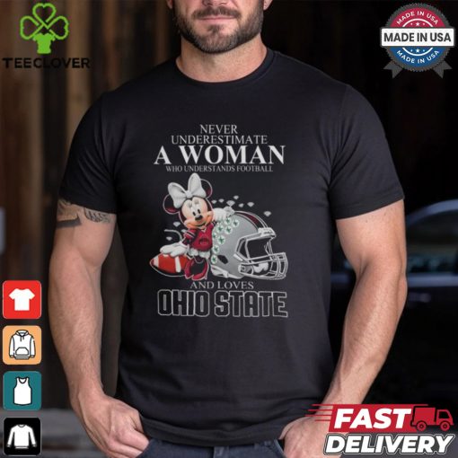 Ohio State Buckeyes x Minnie Mouse Never Underestimate A Woman Who Understands Football And Loves Shirt