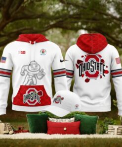 Ohio State Buckeyes x Rose Bowl Game New Edition 2025 For Fans Limited White Hoodie