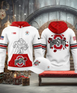 Ohio State Buckeyes x Rose Bowl Game New Edition 2025 For Fans Limited White Hoodie