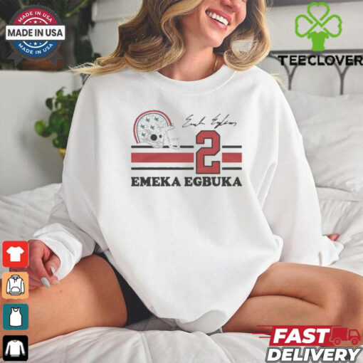 Ohio State Emeka Egbuka #2 Signature Jersey t shirt