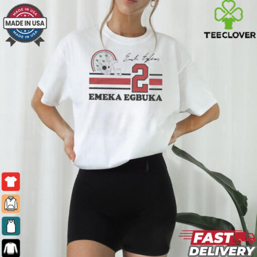Ohio State Emeka Egbuka #2 Signature Jersey t shirt