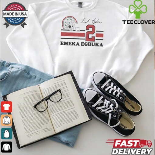 Ohio State Emeka Egbuka #2 Signature Jersey t shirt
